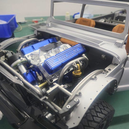 CISON V8 Engine Pro Small-block 44CC 1/6 Scale Water-Cooled 4-Stroke 8-Cylinder Gasoline Engine Internal Combustion V8 Engine Model Kit that Works