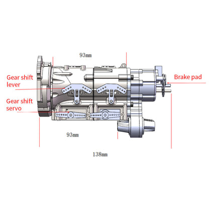 6-Speed Power Shift Transmission for CISON V8 Engine Model with High/Low Transfer Case